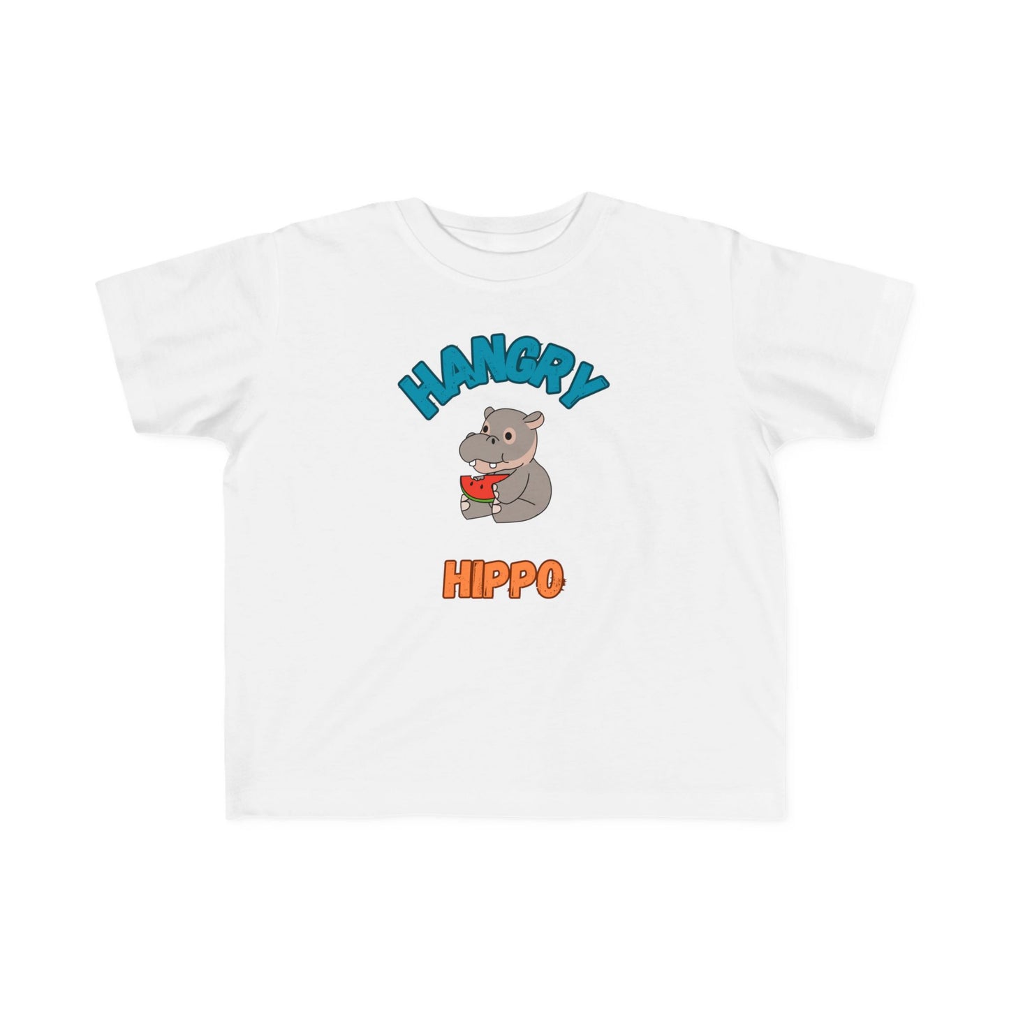 Toddler Hangry Hippo Tee - Fun Jersey T-Shirt for Kids