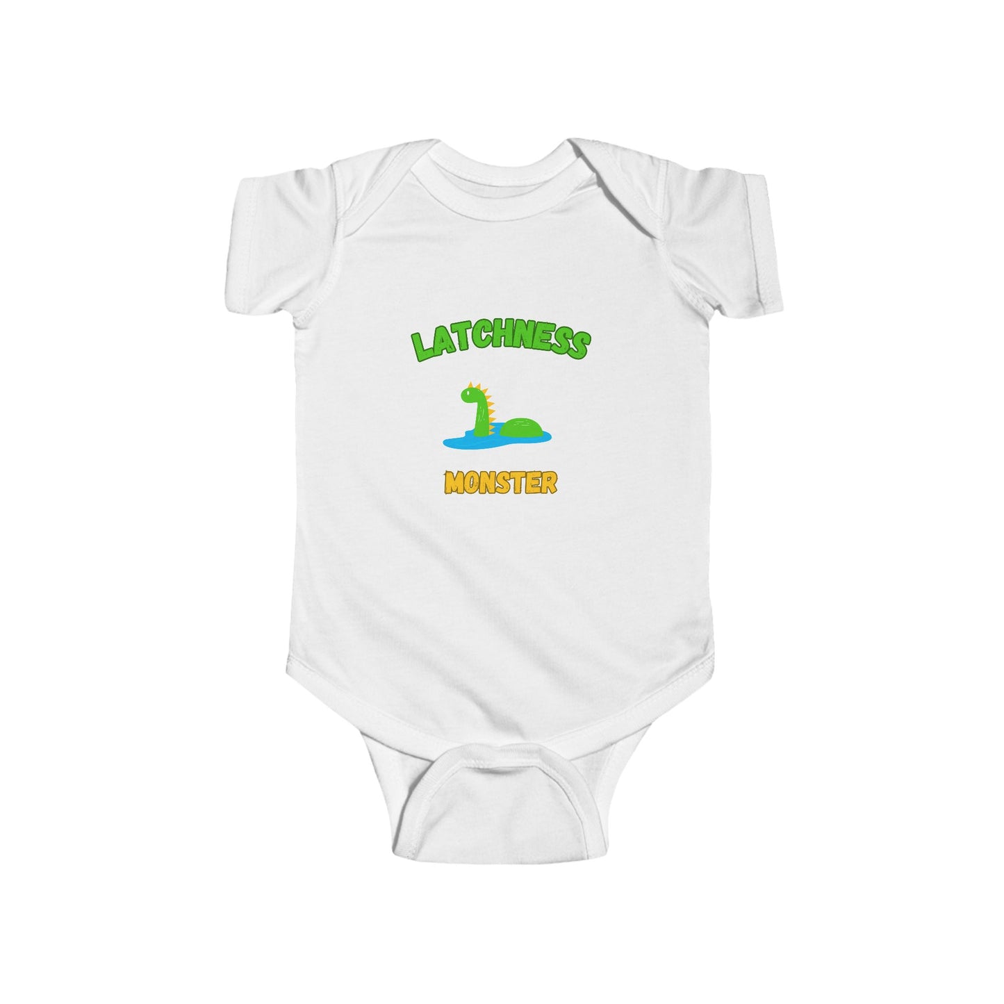 SNES | REACH Certified One-Piece Bodysuit | Latchness Monster | Infant Toddler 0-24M