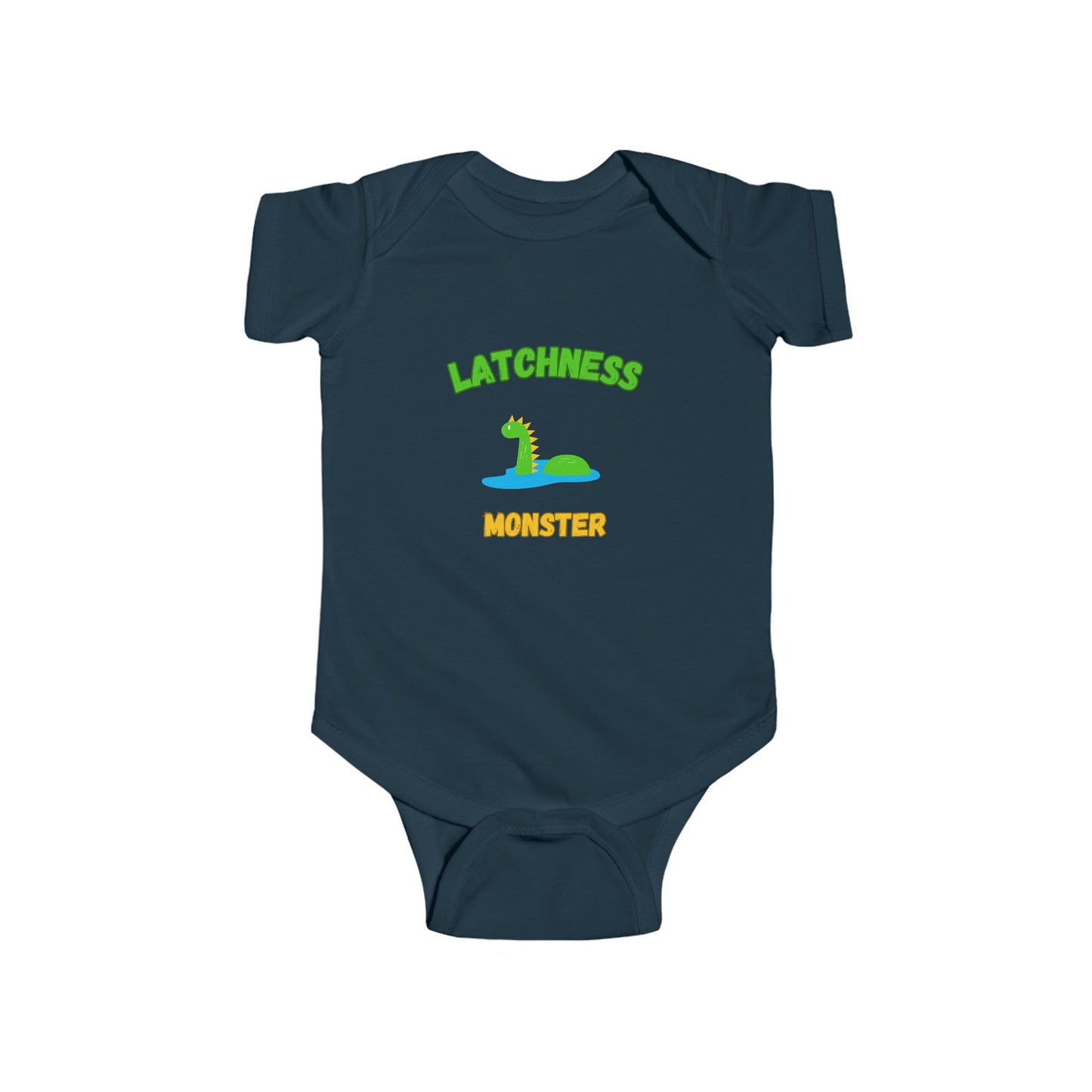 SNES | REACH Certified One-Piece Bodysuit | Latchness Monster | Infant Toddler 0-24M