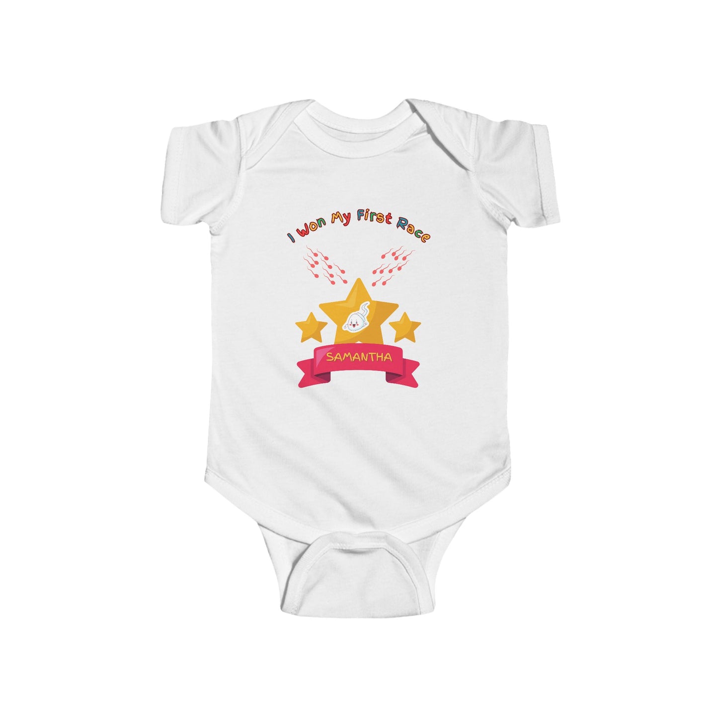 SNES | REACH Certified One-Piece Bodysuit | I Won My First Race | Infant Toddler 0-24M