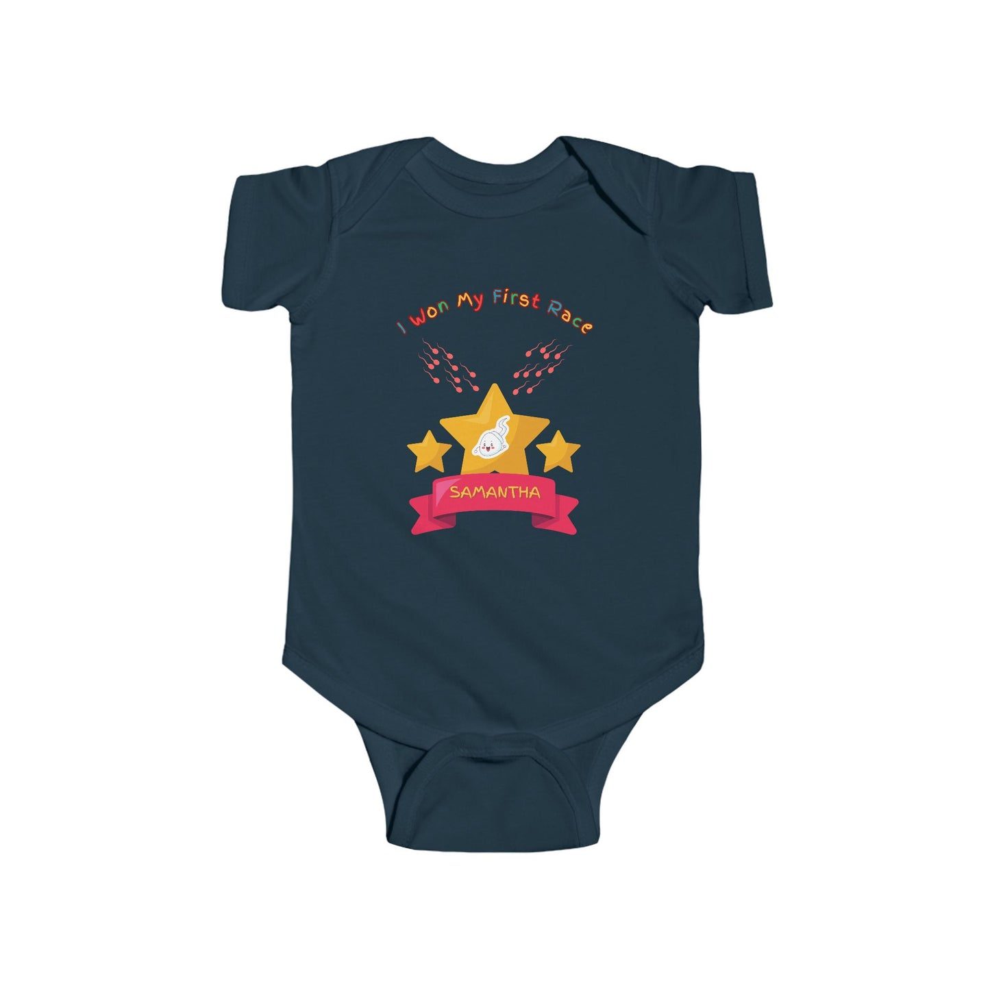 SNES | REACH Certified One-Piece Bodysuit | I Won My First Race | Infant Toddler 0-24M