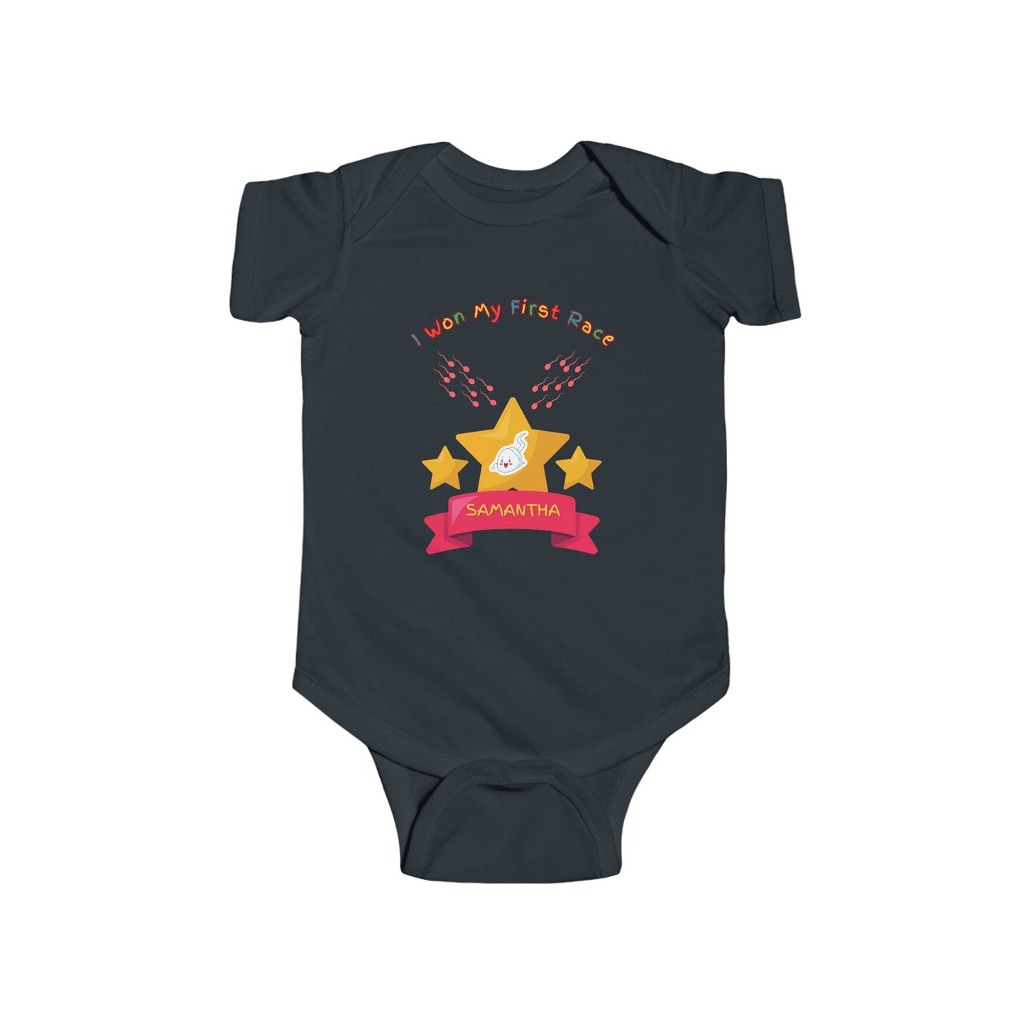 SNES | REACH Certified One-Piece Bodysuit | I Won My First Race | Infant Toddler 0-24M