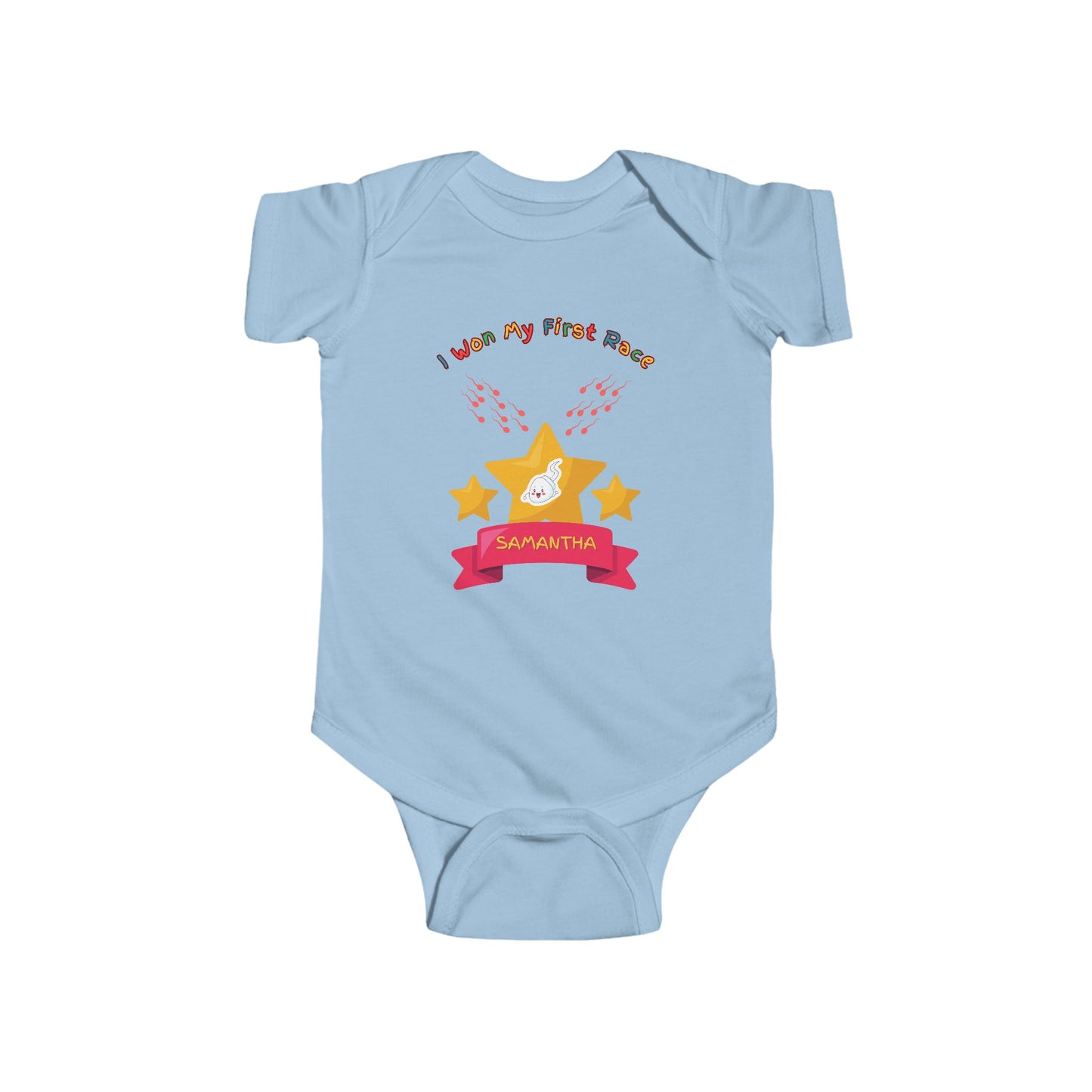 SNES | REACH Certified One-Piece Bodysuit | I Won My First Race | Infant Toddler 0-24M