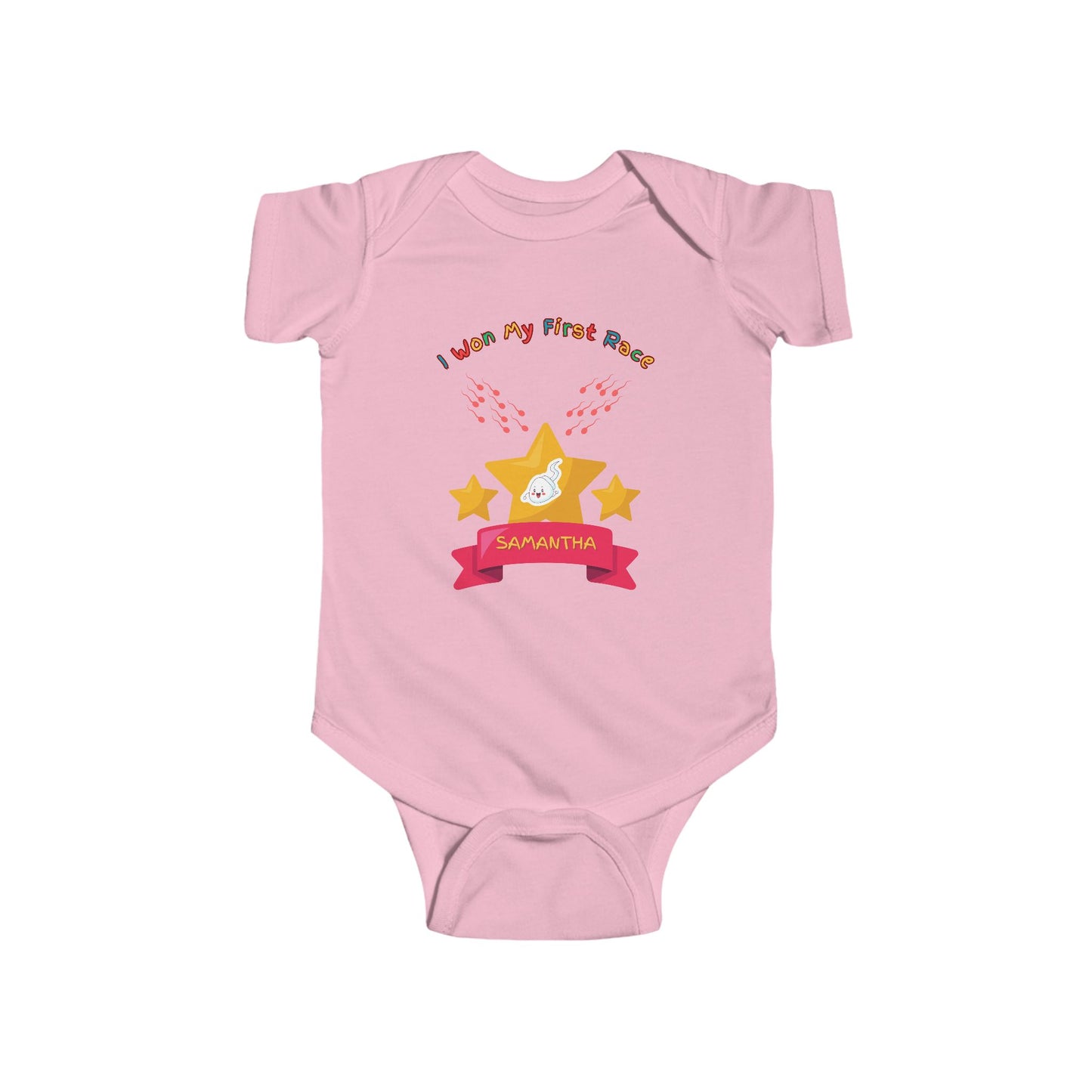 SNES | REACH Certified One-Piece Bodysuit | I Won My First Race | Infant Toddler 0-24M