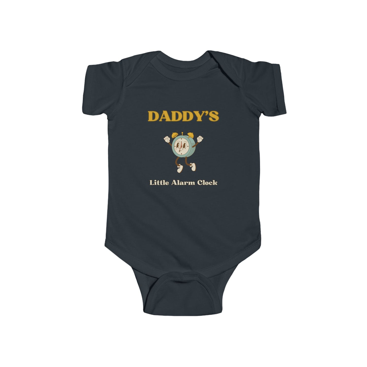 SNES | REACH Certified One-Piece Bodysuit | Daddy's Little Alarm Clock | Infant Toddler 0-24M