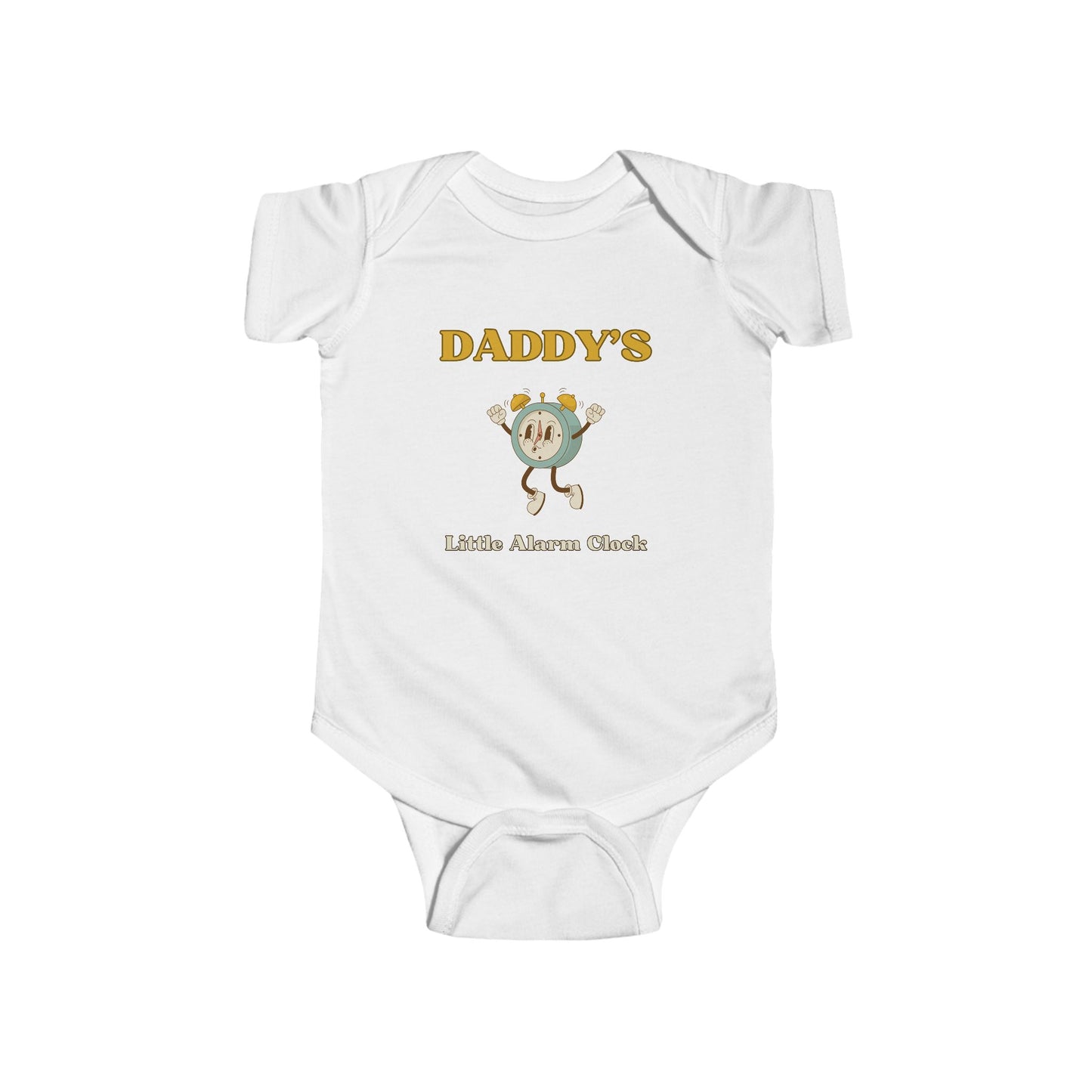 SNES | REACH Certified One-Piece Bodysuit | Daddy's Little Alarm Clock | Infant Toddler 0-24M