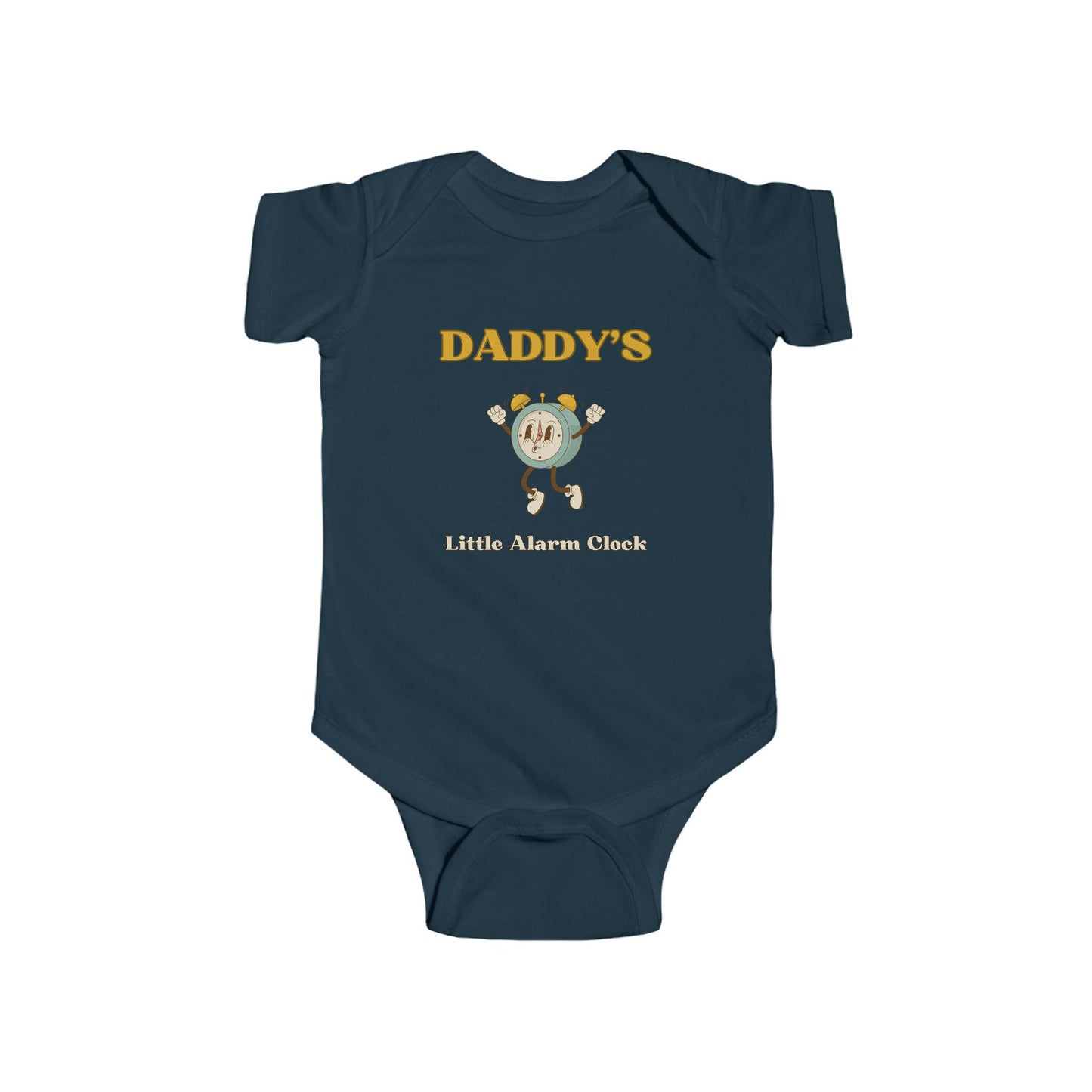 SNES | REACH Certified One-Piece Bodysuit | Daddy's Little Alarm Clock | Infant Toddler 0-24M