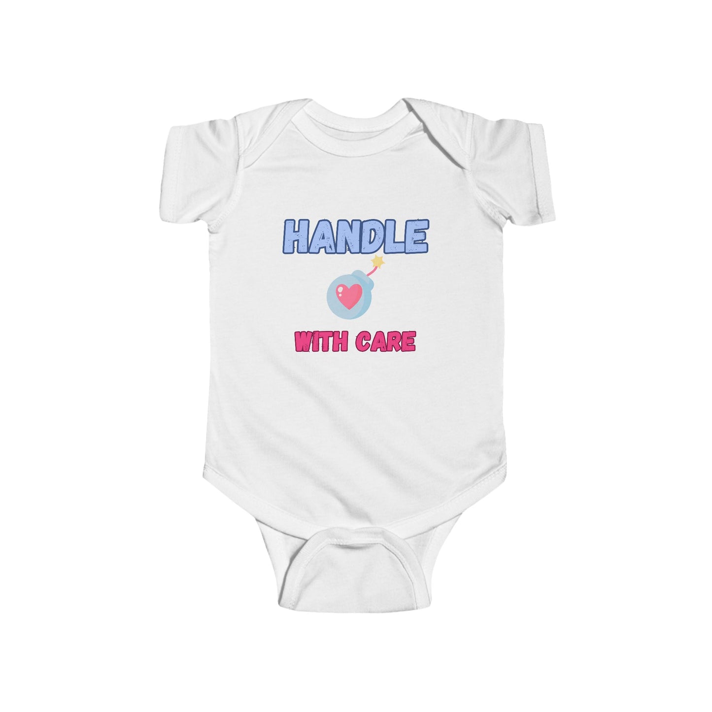 SNES | REACH Certified One-Piece Bodysuit | Handle With Care | Infant Toddler 0-24M