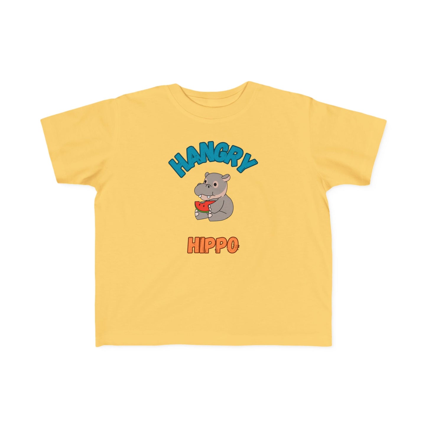 Toddler Hangry Hippo Tee - Fun Jersey T-Shirt for Kids