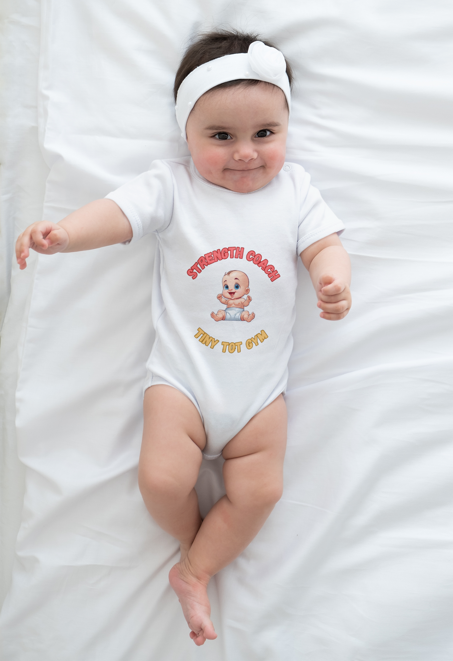 SLEEPLESS NIGHTS, ENDLESS SMILES | REACH Certified One-Piece Bodysuit | Strength Coach Tiny Tot Gym | Infant Toddler 0-24M