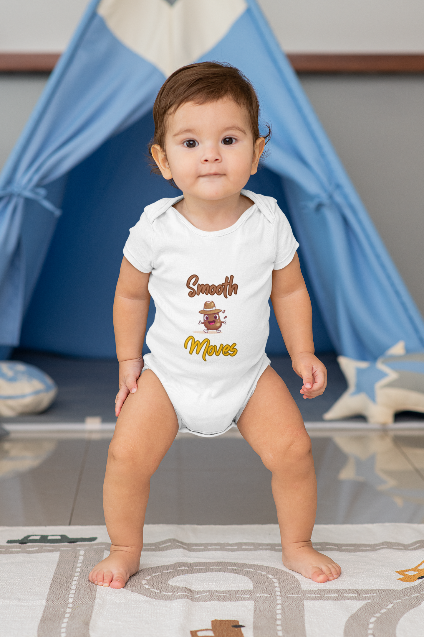 SNES | REACH Certified One-Piece Bodysuit | Smooth Moves | Infant Toddler 0-24M