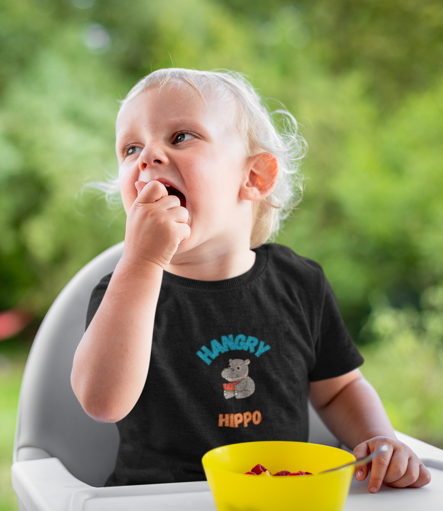 SNES | REACH Certified Bodysuit | Hangry Hippo | Infant Toddler 0-24M