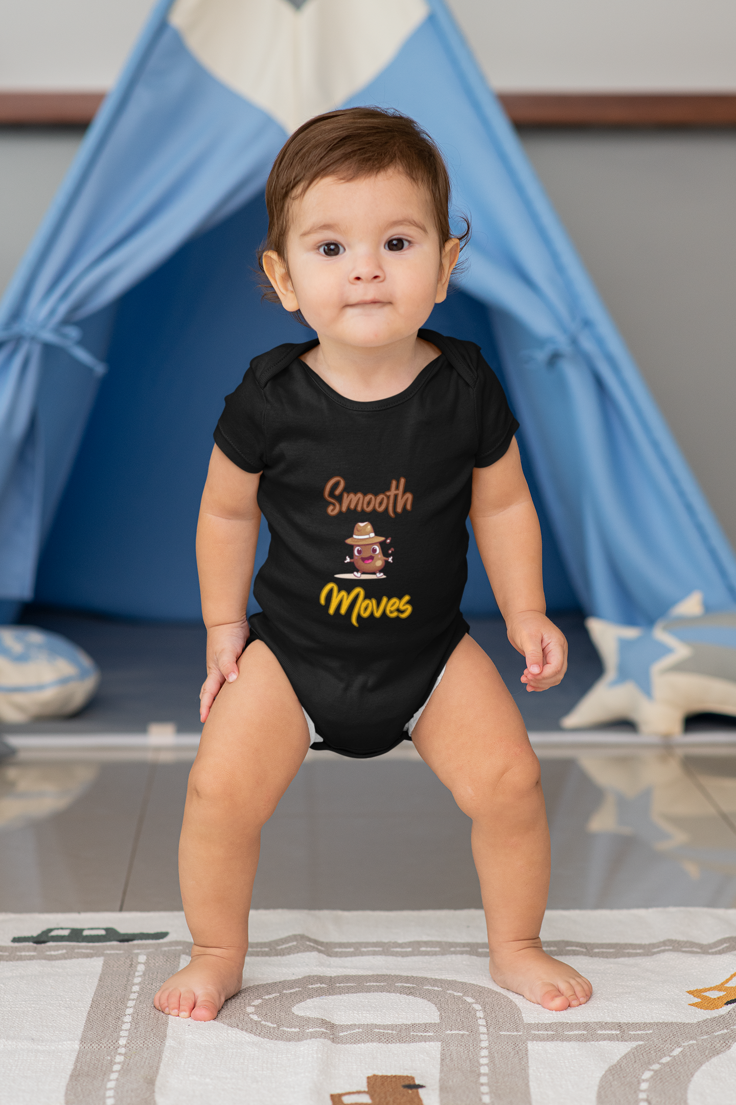 SNES | REACH Certified One-Piece Bodysuit | Smooth Moves | Infant Toddler 0-24M