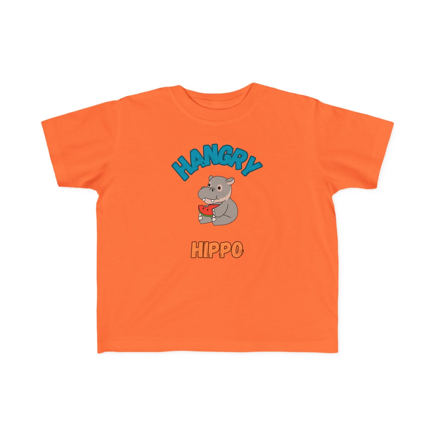 Toddler Hangry Hippo Tee - Fun Jersey T-Shirt for Kids