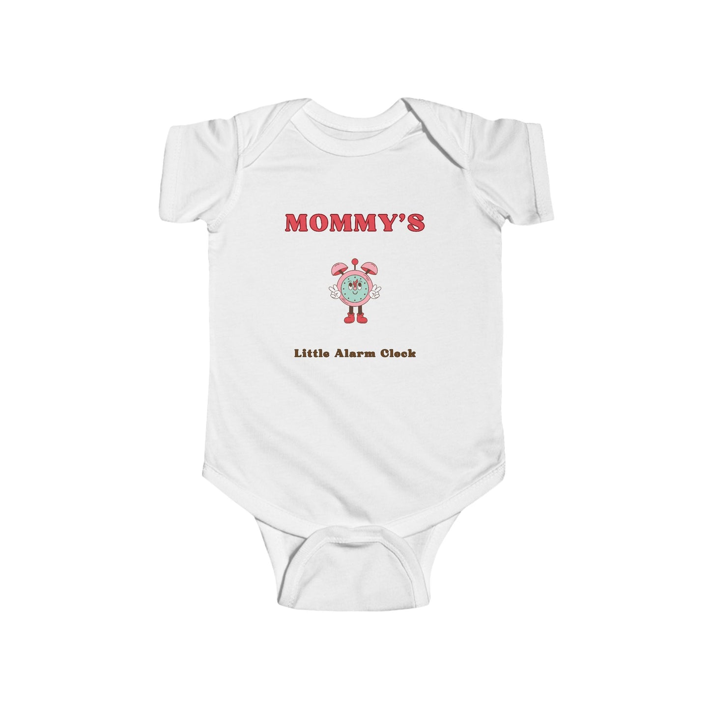 SNES | REACH Certified One-Piece Bodysuit | Mommy's Little Alarm Clock | Infant Toddler 0-24M