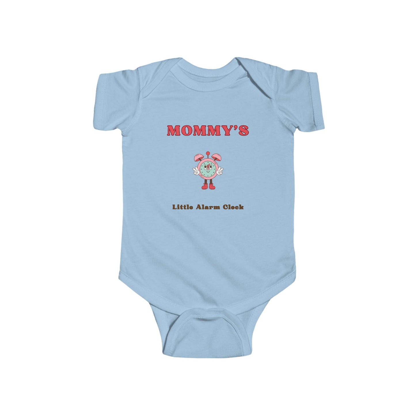 SNES | REACH Certified One-Piece Bodysuit | Mommy's Little Alarm Clock | Infant Toddler 0-24M