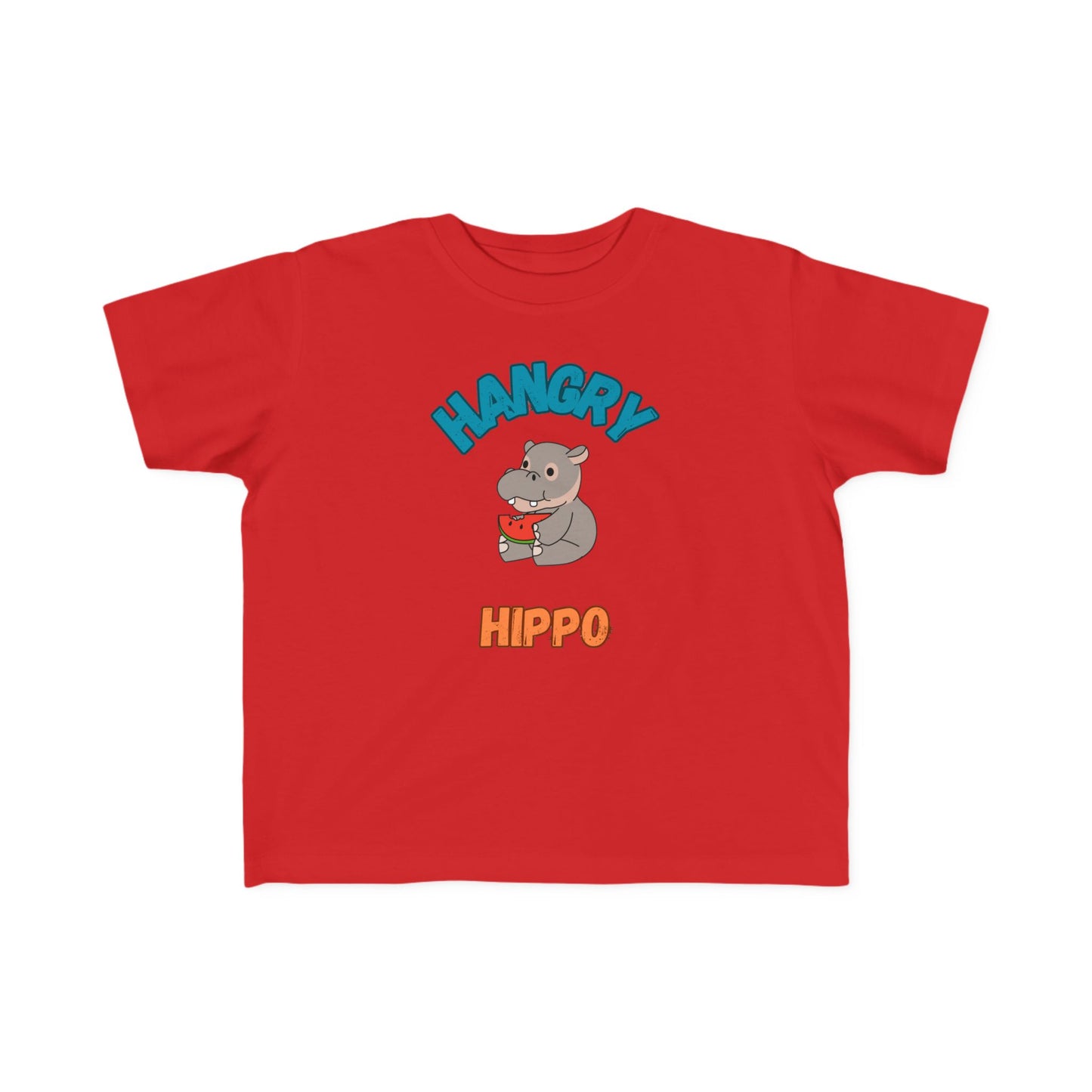 Toddler Hangry Hippo Tee - Fun Jersey T-Shirt for Kids