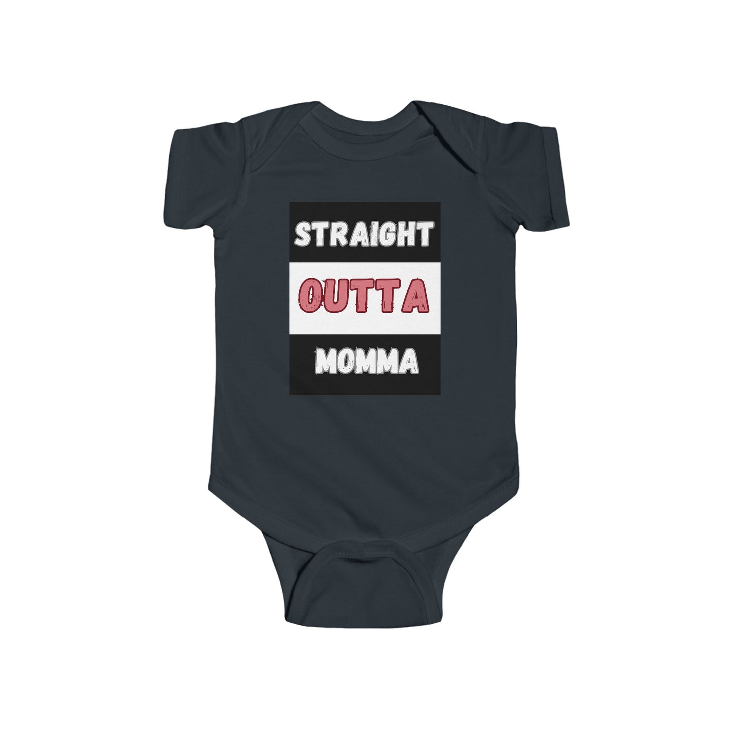 SNES | REACH Certified One-Piece Bodysuit | Straight Outta Momma | Infant Toddler 0-24M