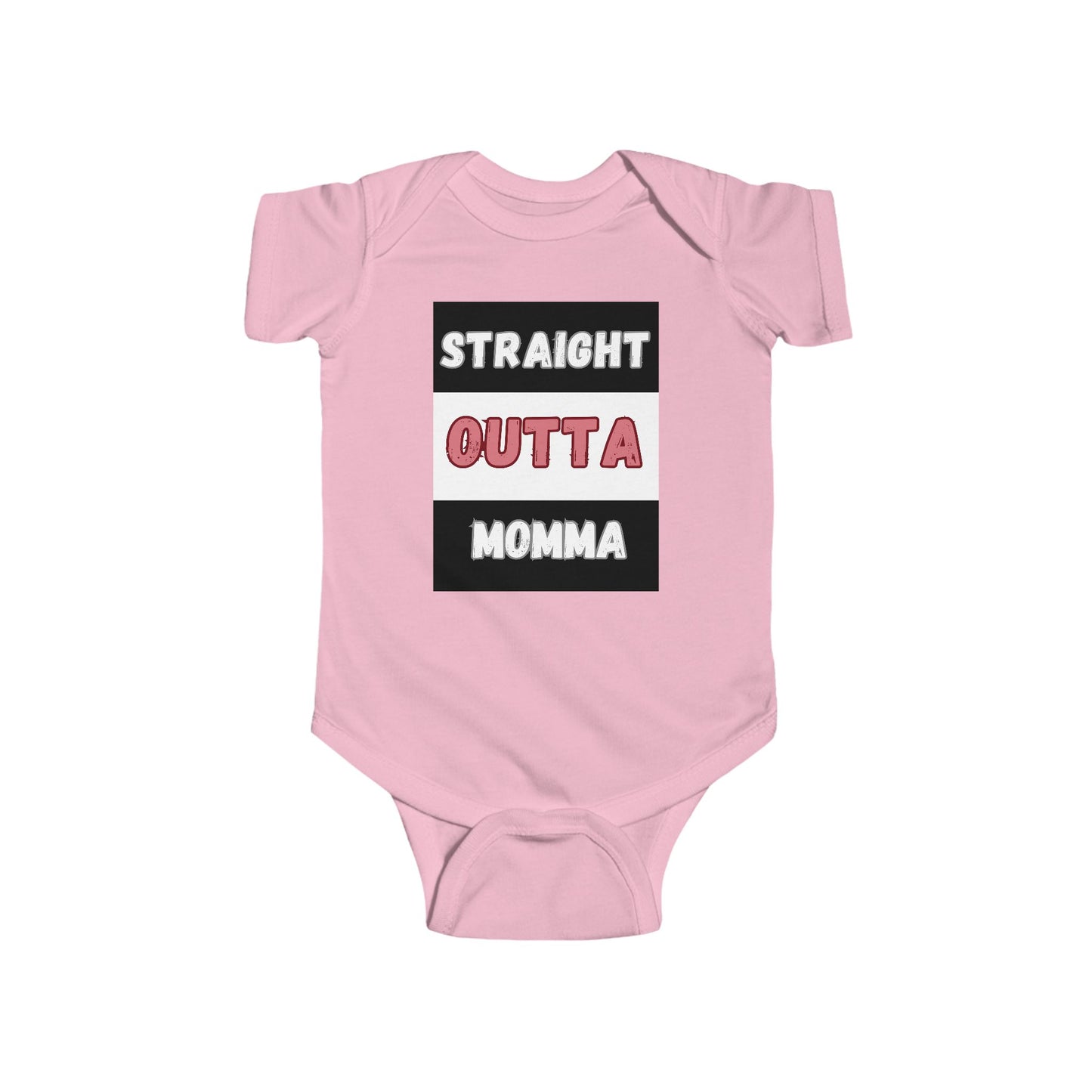 SNES | REACH Certified One-Piece Bodysuit | Straight Outta Momma | Infant Toddler 0-24M