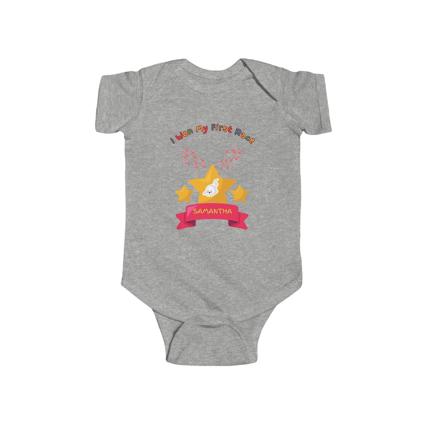 SNES | REACH Certified One-Piece Bodysuit | I Won My First Race | Infant Toddler 0-24M