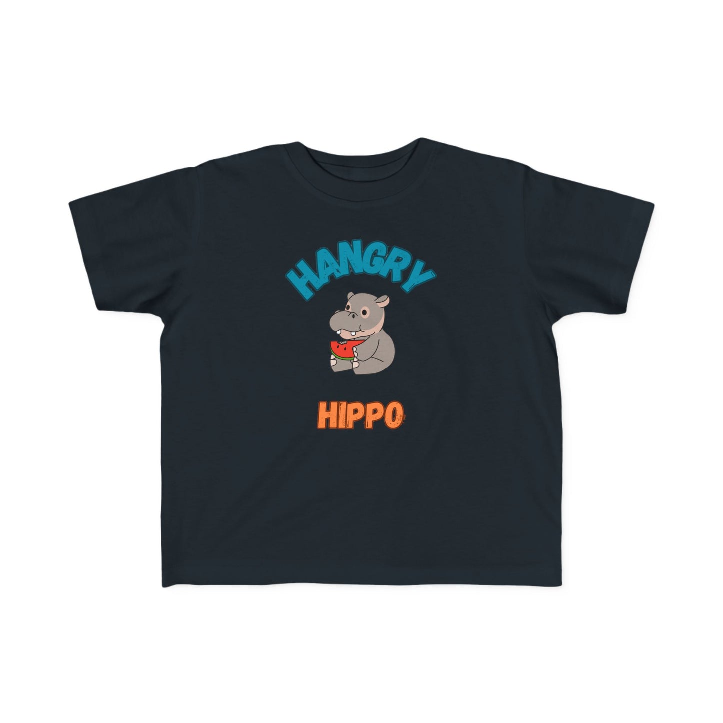 Toddler Hangry Hippo Tee - Fun Jersey T-Shirt for Kids