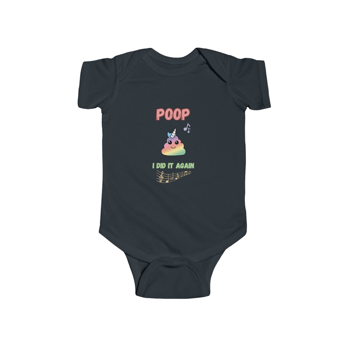 SNES | REACH Certified One-Piece Bodysuit | Poop I Did it Again | | Infant Toddler 0-24M
