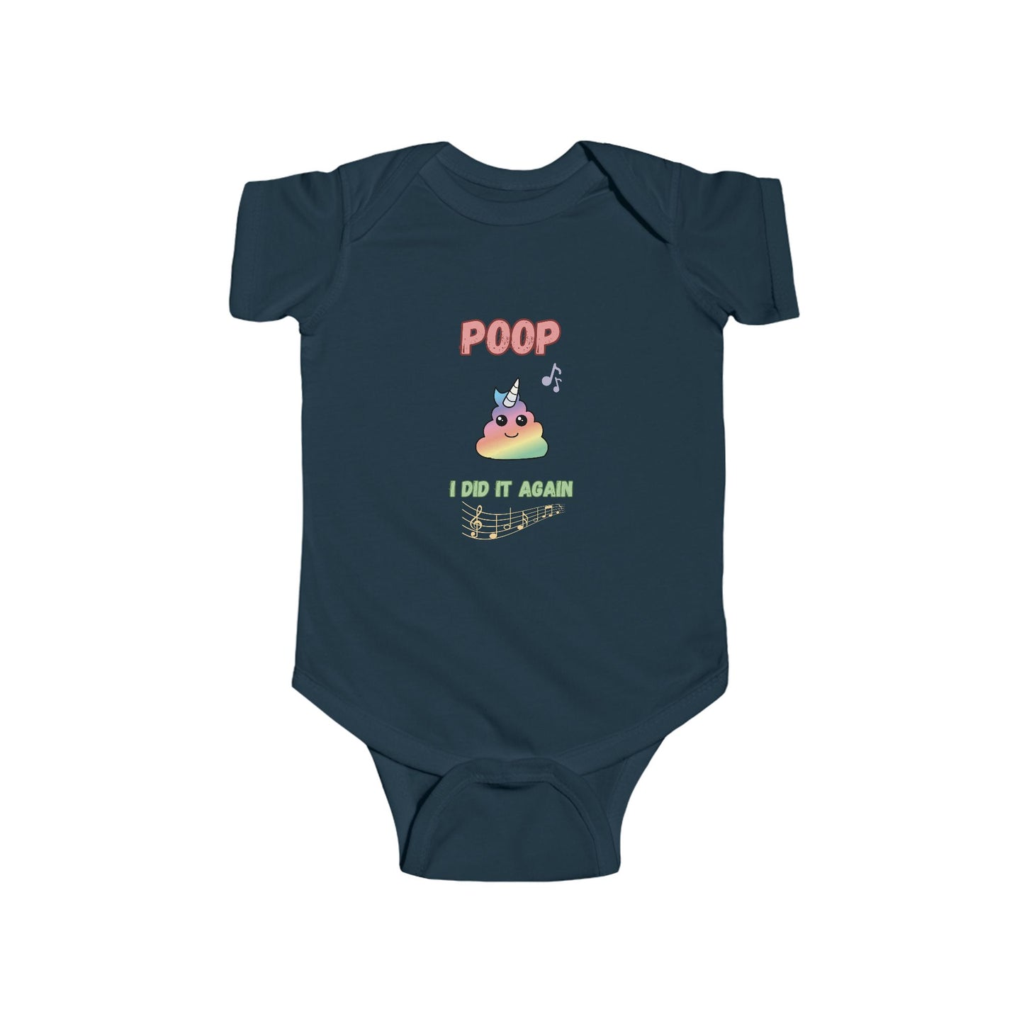 SNES | REACH Certified One-Piece Bodysuit | Poop I Did it Again | | Infant Toddler 0-24M