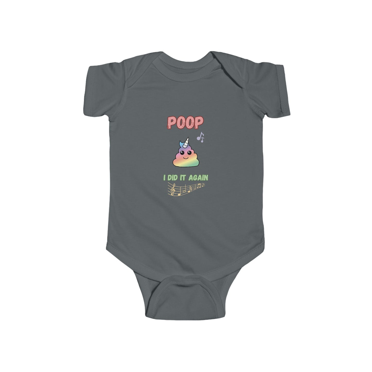 SNES | REACH Certified One-Piece Bodysuit | Poop I Did it Again | | Infant Toddler 0-24M