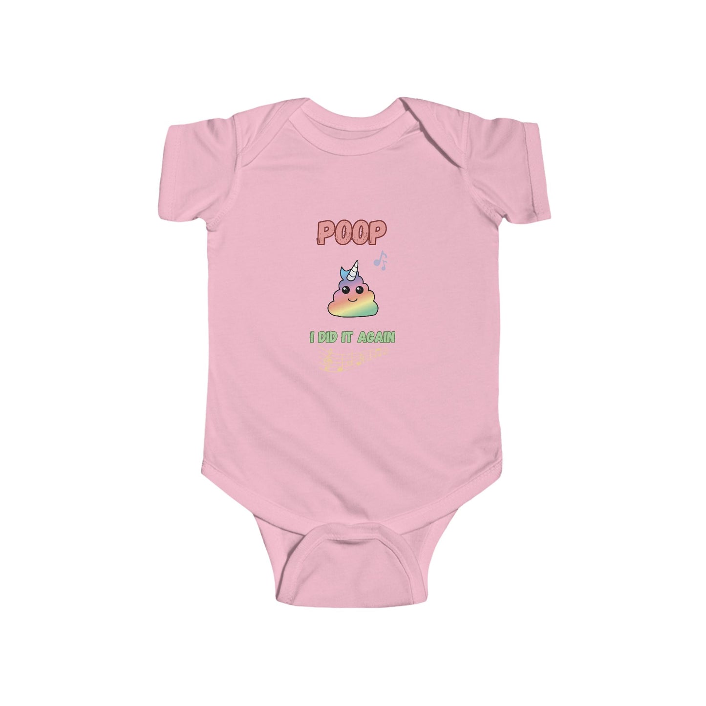 SNES | REACH Certified One-Piece Bodysuit | Poop I Did it Again | | Infant Toddler 0-24M