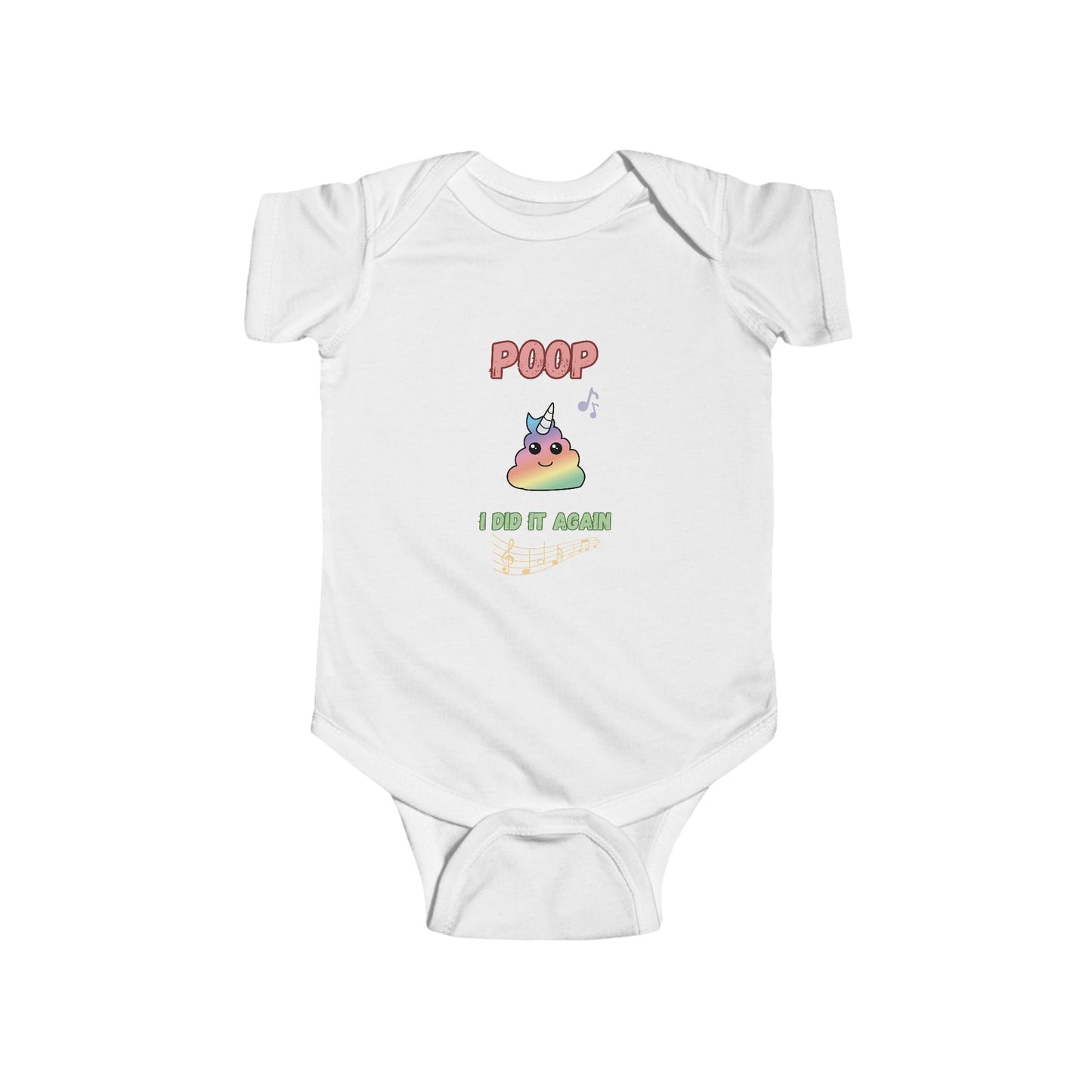 SNES | REACH Certified One-Piece Bodysuit | Poop I Did it Again | | Infant Toddler 0-24M