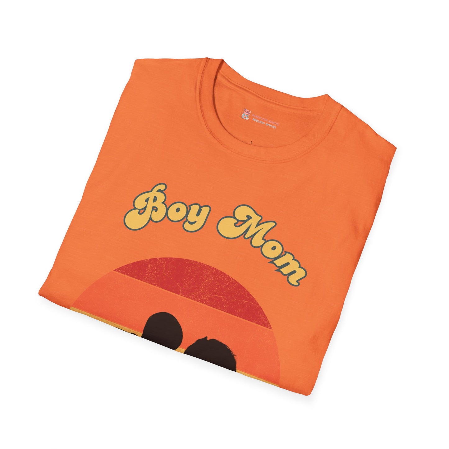 Boy Mom Unisex Softstyle T-Shirt - Retro Graphic Tee for Proud Mothers