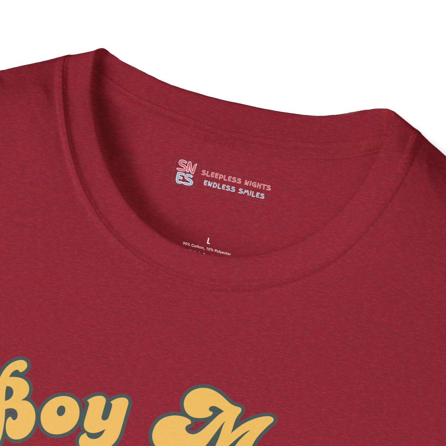 Boy Mom Unisex Softstyle T-Shirt - Retro Graphic Tee for Proud Mothers