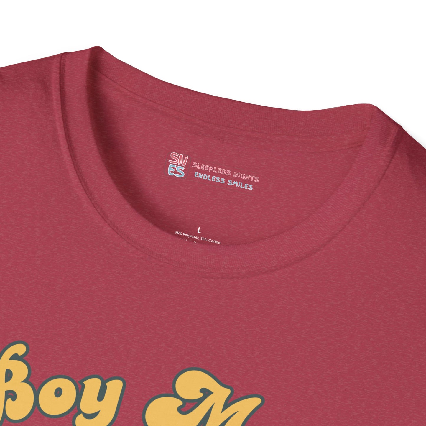 Boy Mom Unisex Softstyle T-Shirt - Retro Graphic Tee for Proud Mothers