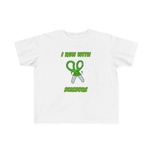 Funny Toddler T-Shirt - "I Run With Scissors" - Playful Kids Tee for Creative Little Ones