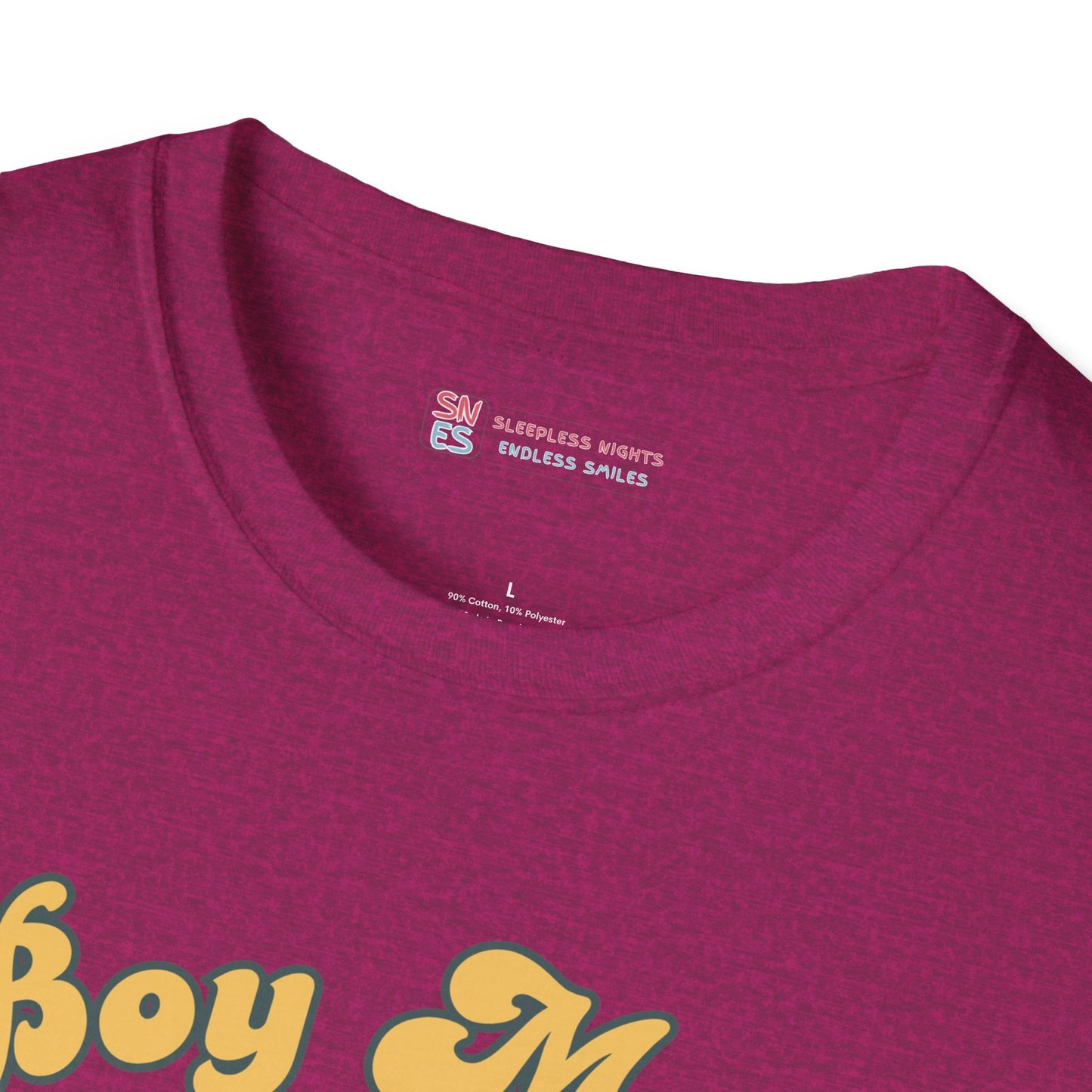 Boy Mom Unisex Softstyle T-Shirt - Retro Graphic Tee for Proud Mothers