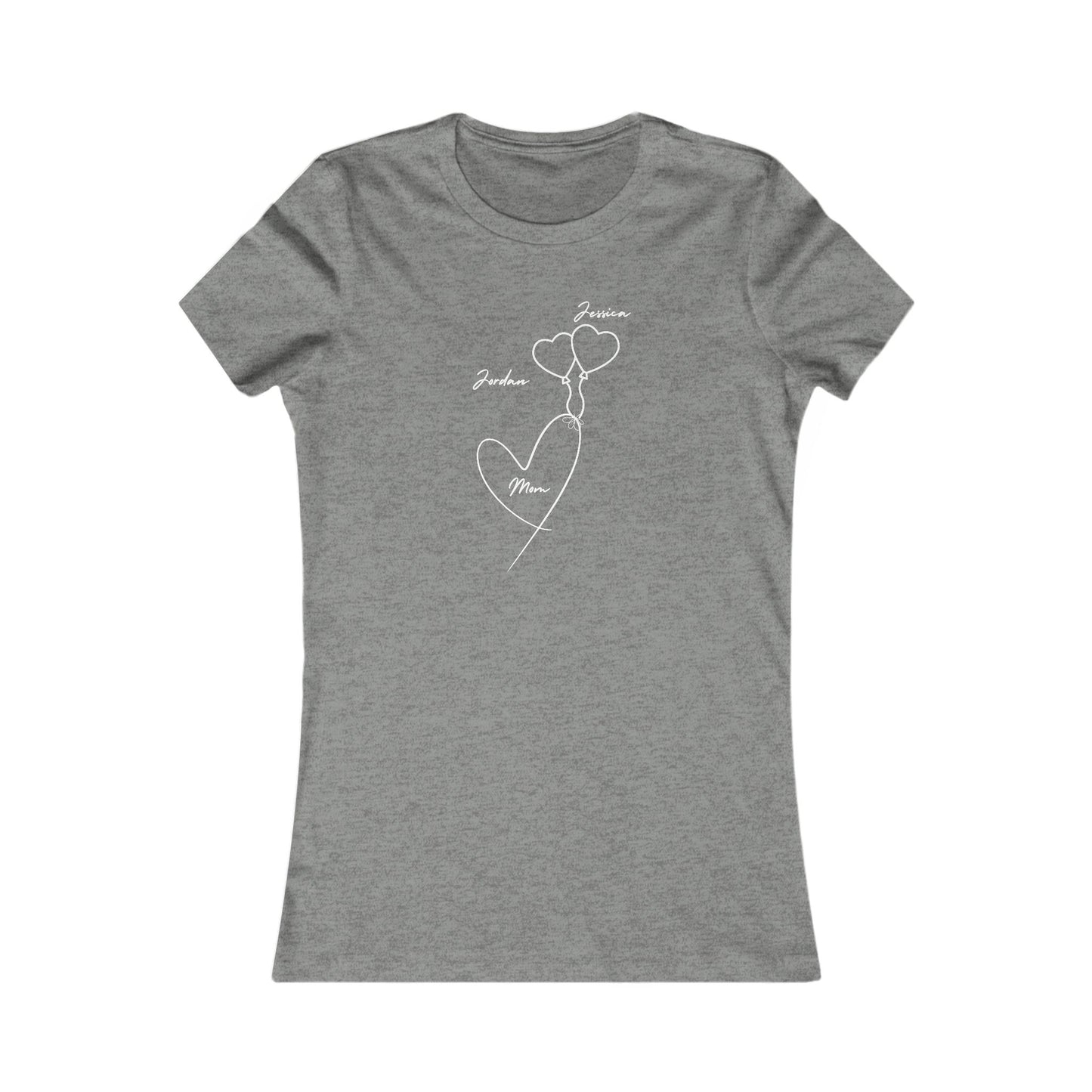 2 Heart Balloon Uplifting Mom Heart Tee - Perfect for Moms and Loved Ones | Customizable