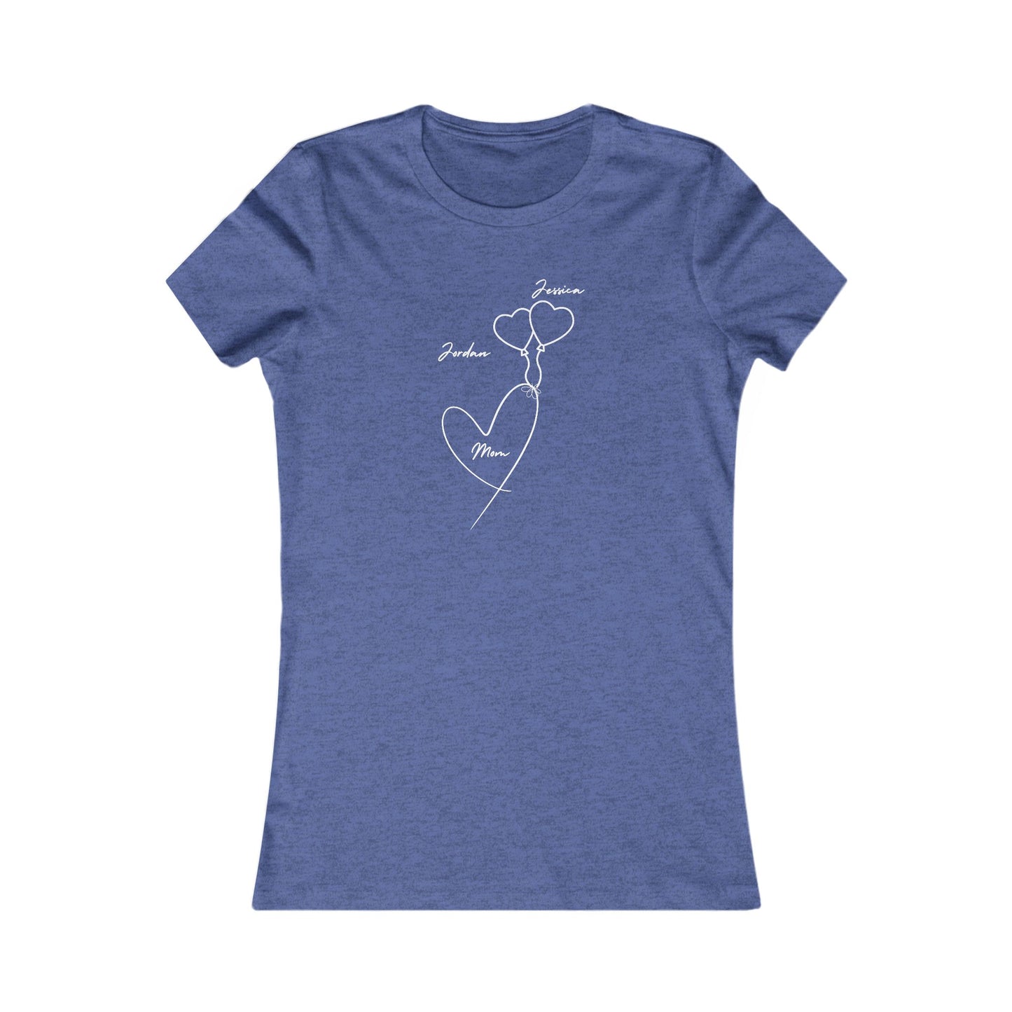 2 Heart Balloon Uplifting Mom Heart Tee - Perfect for Moms and Loved Ones | Customizable