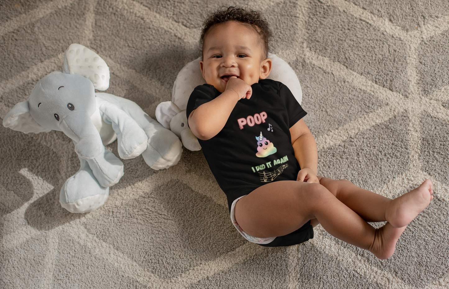 SNES | REACH Certified One-Piece Bodysuit | Poop I Did it Again | | Infant Toddler 0-24M