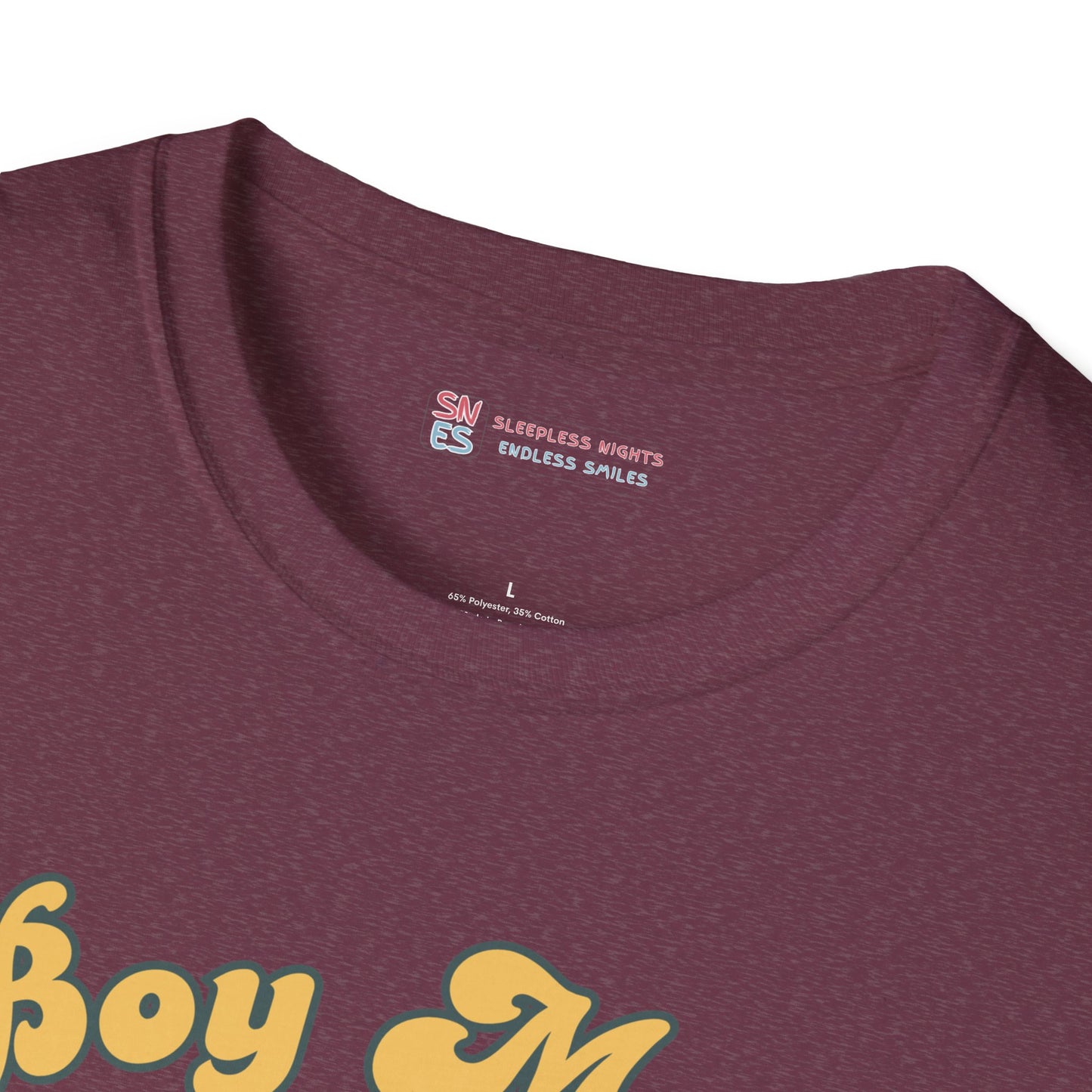 Boy Mom Unisex Softstyle T-Shirt - Retro Graphic Tee for Proud Mothers