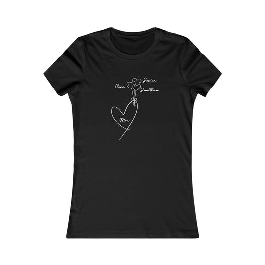 3 Heart Balloon Uplifting Mom Heart Tee - Perfect for Moms and Loved Ones | Customizable