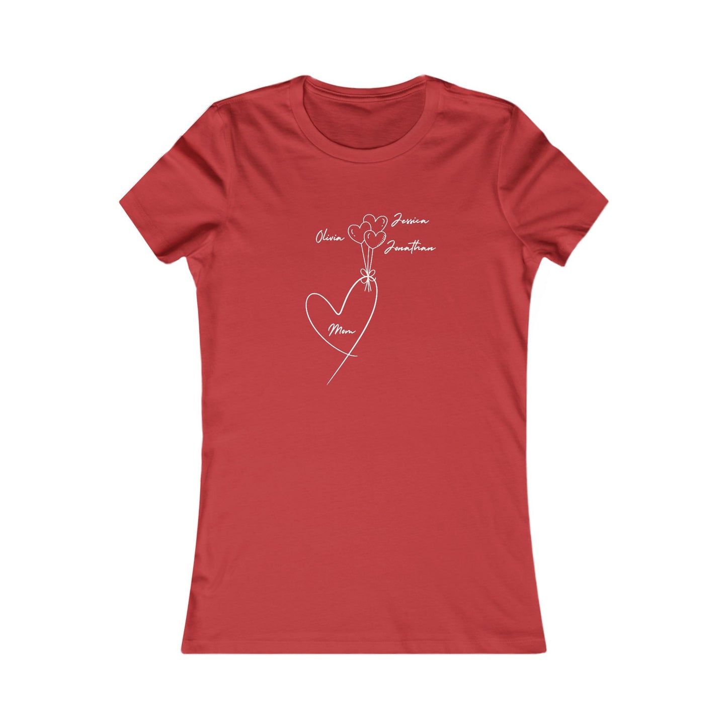3 Heart Balloon Uplifting Mom Heart Tee - Perfect for Moms and Loved Ones | Customizable