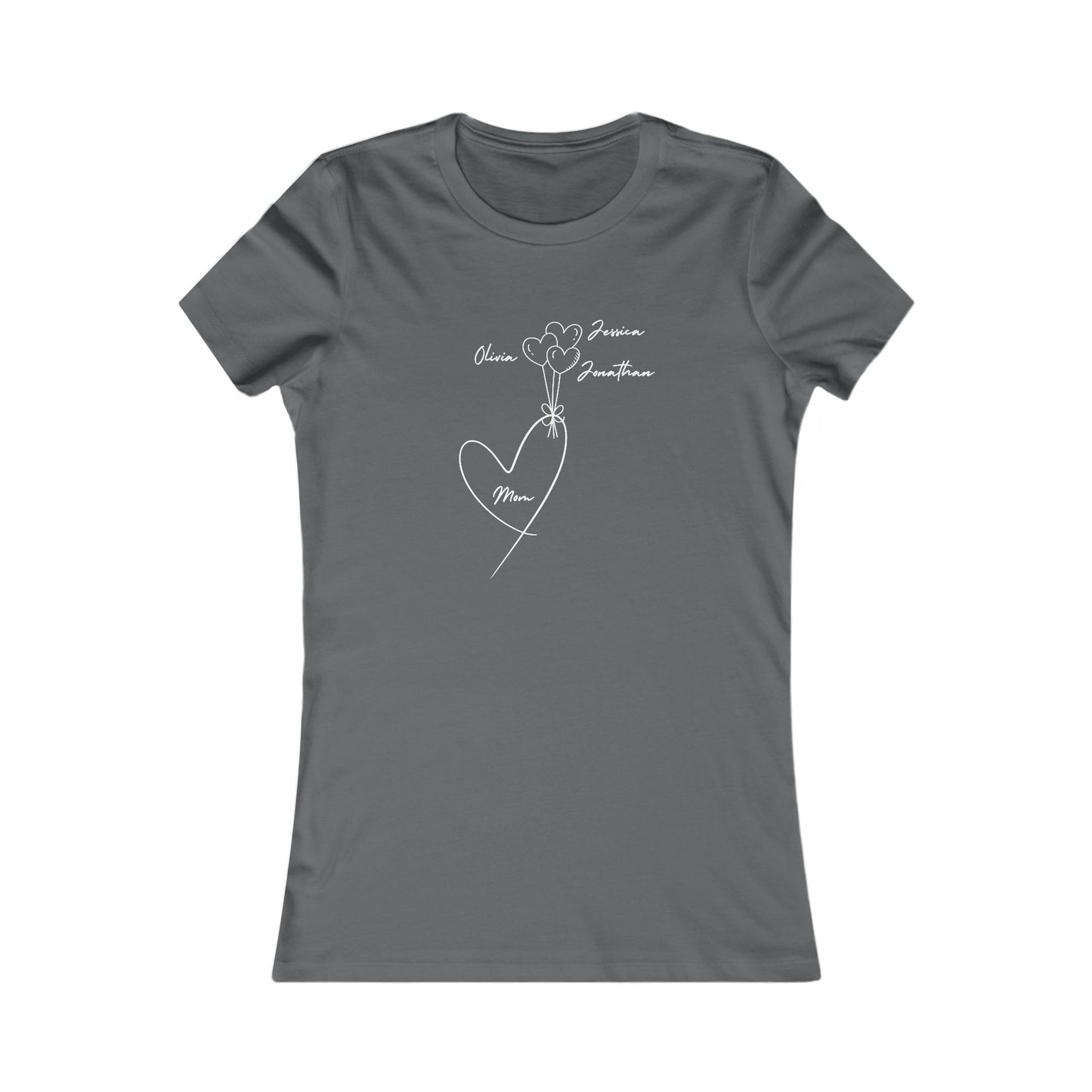 3 Heart Balloon Uplifting Mom Heart Tee - Perfect for Moms and Loved Ones | Customizable