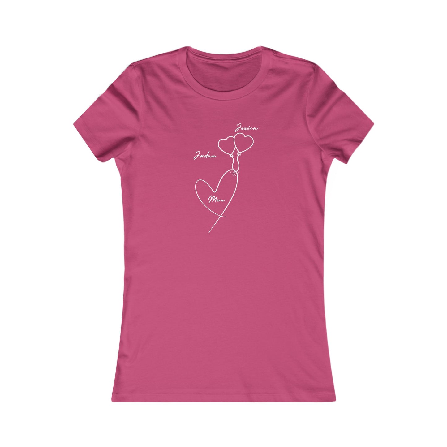 2 Heart Balloon Uplifting Mom Heart Tee - Perfect for Moms and Loved Ones | Customizable