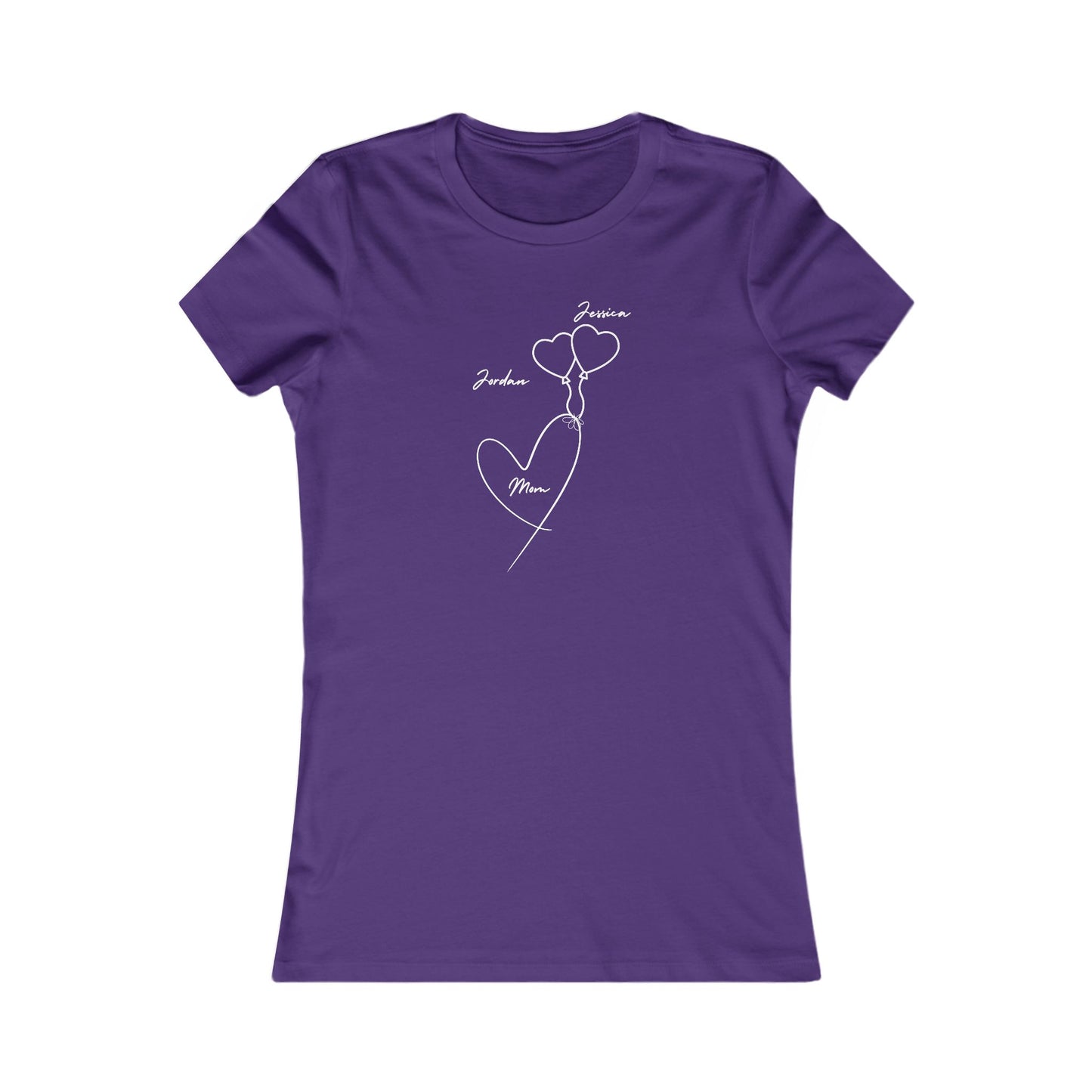 2 Heart Balloon Uplifting Mom Heart Tee - Perfect for Moms and Loved Ones | Customizable