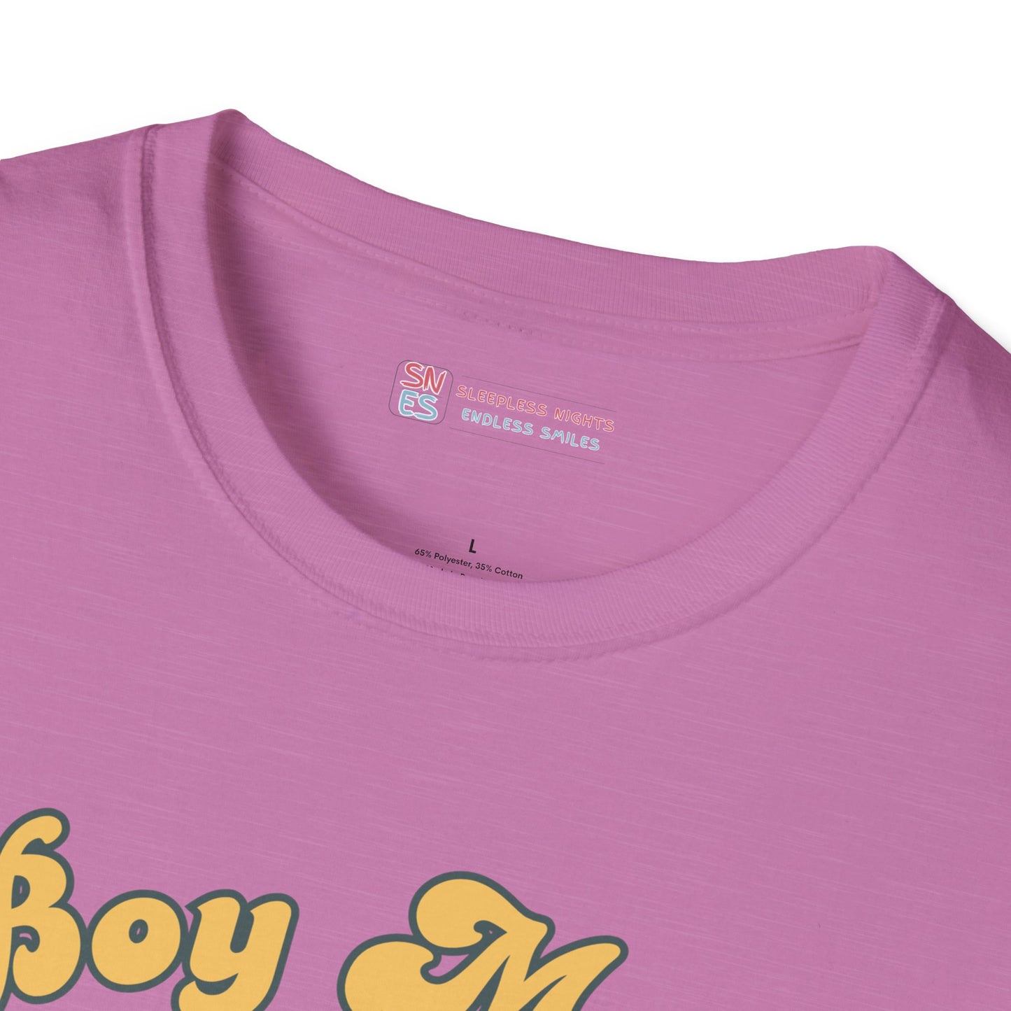Boy Mom Unisex Softstyle T-Shirt - Retro Graphic Tee for Proud Mothers