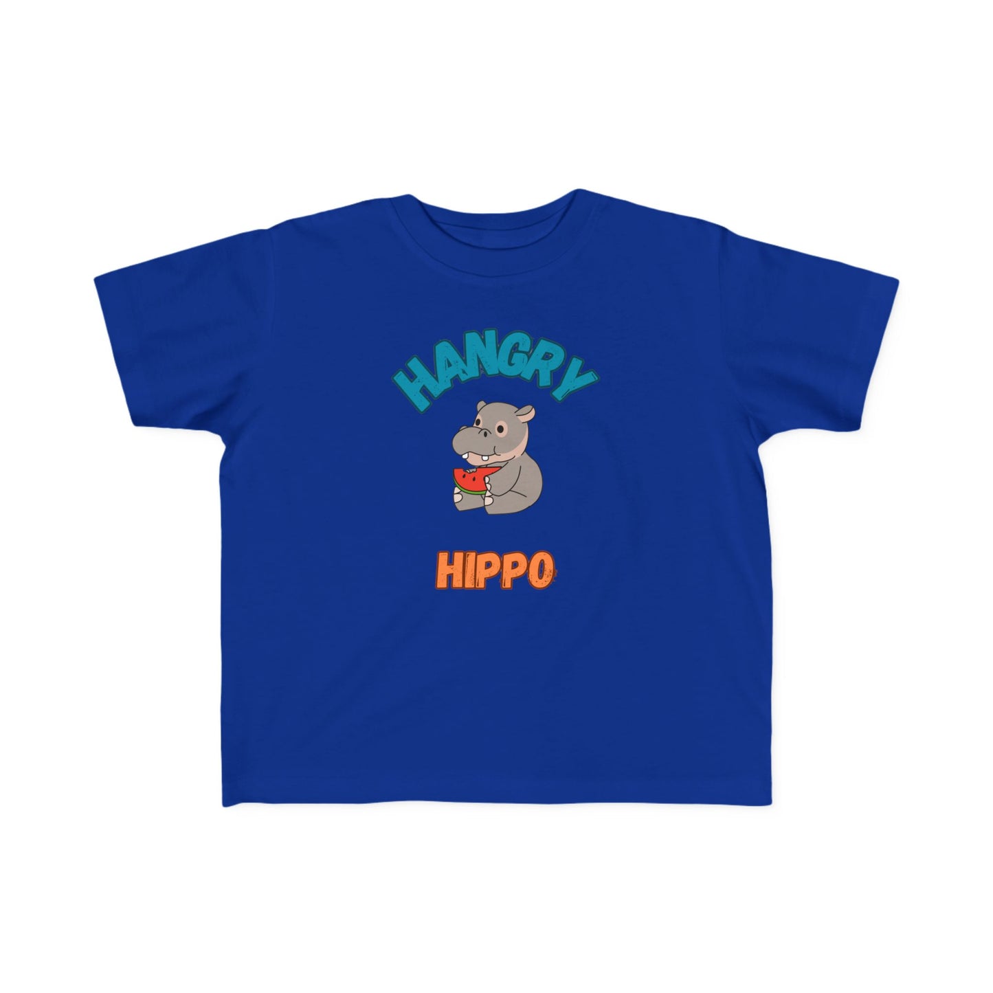 Toddler Hangry Hippo Tee - Fun Jersey T-Shirt for Kids