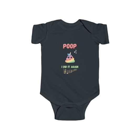 SNES | REACH Certified One-Piece Bodysuit | Poop I Did it Again | | Infant Toddler 0-24M