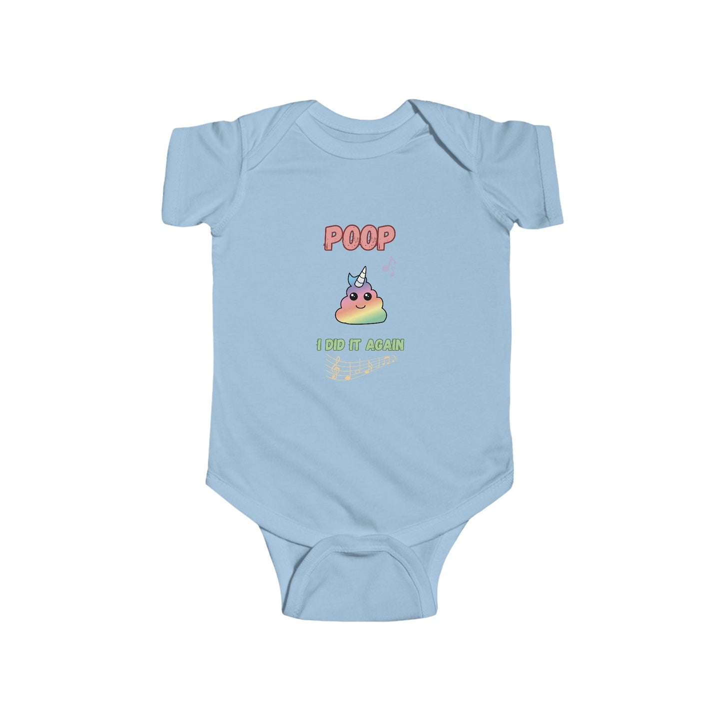 SNES | REACH Certified One-Piece Bodysuit | Poop I Did it Again | | Infant Toddler 0-24M